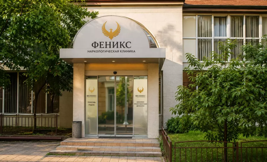 Вход в наркологическую клинику «Феникс» в Стрежевом